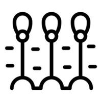 Three toggle switches changing settings with moving dashes vector