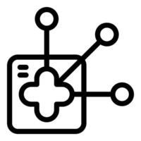Healthcare system connecting with multiple devices icon vector