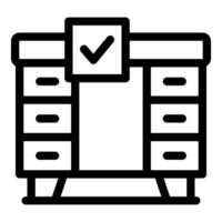 Approved furniture store offering quality products with checkmark symbol vector