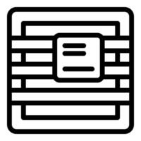 Data center server room icon showing network connection vector