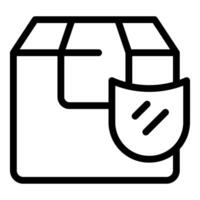 Cardboard box with shield protecting shipment during delivery vector