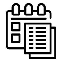 Calendar showing upcoming schedule with list of tasks vector