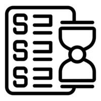 Businessman running out of time checking scheduled goals icon vector
