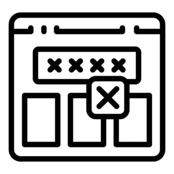 Website login showing invalid password error message vector