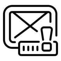 Email marketing sending out new message with notification icon vector