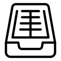 Archive box with index dividers for organizing documents vector