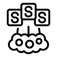 Cloud hosting providing secure storage with ssl certificate vector