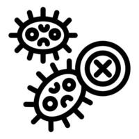 Black and white icon of an immune system response with antibodies attacking a virus vector