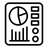 Business analytics dashboard displaying charts and data insights vector