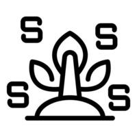 Money tree growing surrounded by dollar symbols representing investment portfolio vector