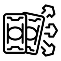 Money transferring with arrows showing different directions vector
