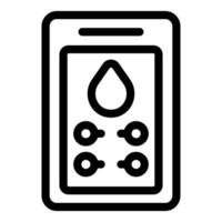 Smart farm water control system monitoring app icon vector