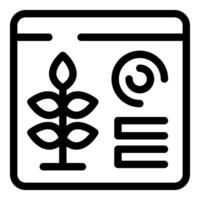 Online platform displaying growing plant with data analysis and information vector