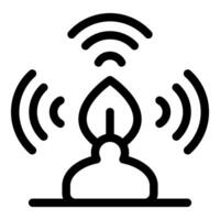 Smart home automation system controlling lighting with wireless technology icon vector
