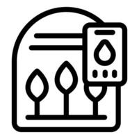 Smart farming technology monitoring growth and water needs of plants vector