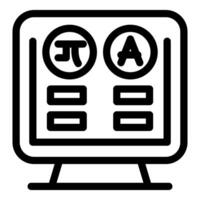 Optometrist monitor displaying eye exam chart for vision testing vector