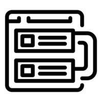 Webpage being copied using copy paste function icon vector