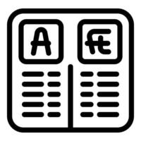 Online translator app comparing two languages with different alphabets vector