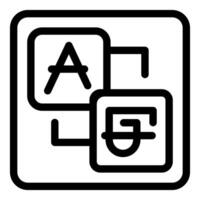 Translator translating document from english to ukrainian language vector