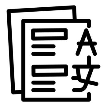 Translator working on translation of foreign language text with dictionary vector