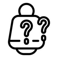 Online survey icon showing question marks for customer feedback vector