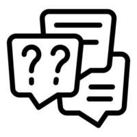 Question mark icon representing asking questions and solving problems vector