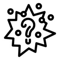 Question mark surrounded by circles and forming a star shape vector