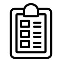 Clipboard with checklist icon showing the concept of a survey vector