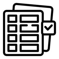 Document being checked showing completion of business tasks vector