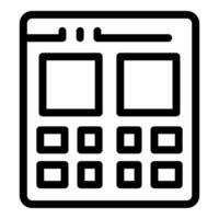 Web developer designing website layout using graphic software vector