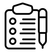 Clipboard with checklist and pen indicating task completion vector