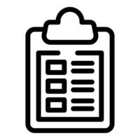 Clipboard showing checkboxes for marking completed tasks vector