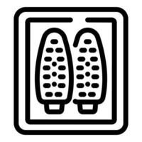 Corn cob tray icon representing food storage concept vector
