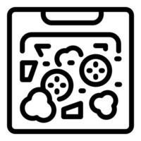 Mobile app displaying food delivery tracking system vector