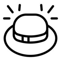 Panama hat shining with rays of light around it vector