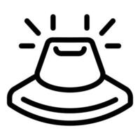 Siren light flashing in simple style for emergency alert vector