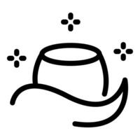 Magic cauldron bubbling with potion and sparkles icon vector