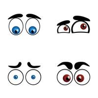 Eye expression icons set cartoon . Cartoon eye expressing various emotion vector