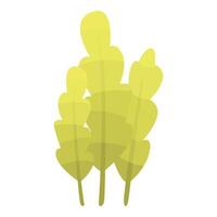 Three yellow gradient leaves growing close together vector