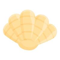 Beautiful scallop seashell is giving off summer vibes vector