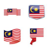 Various icons and flags of malaysia vector