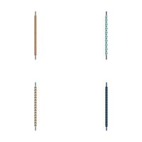 Set of four abstract geometric patterned rods vector
