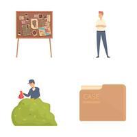 Diverse set of flat design illustrations vector