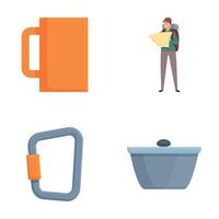 Collection of isolated everyday objects icons vector