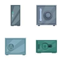 Set of various isolated safes icons vector
