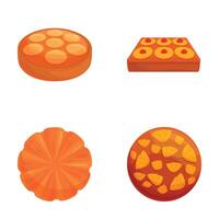 Assorted cartoon biscuits and cookies set vector