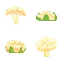 Set of four different cartoonstyled mushroom illustrations on a white background vector