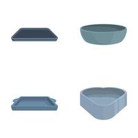 Assorted kitchenware and bakeware isolated set vector