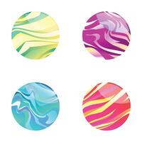 Abstract marble pattern spheres set vector