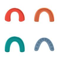 Set of cartoon style colorful arches vector